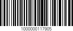 Código de barras (EAN, GTIN, SKU, ISBN): '1000000117905'