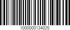 Código de barras (EAN, GTIN, SKU, ISBN): '1000000134025'
