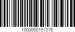 Código de barras (EAN, GTIN, SKU, ISBN): '1000000151275'