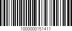 Código de barras (EAN, GTIN, SKU, ISBN): '1000000151411'