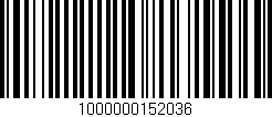 Código de barras (EAN, GTIN, SKU, ISBN): '1000000152036'