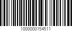 Código de barras (EAN, GTIN, SKU, ISBN): '1000000154511'