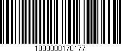 Código de barras (EAN, GTIN, SKU, ISBN): '1000000170177'