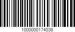 Código de barras (EAN, GTIN, SKU, ISBN): '1000000174038'