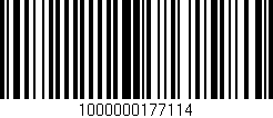 Código de barras (EAN, GTIN, SKU, ISBN): '1000000177114'