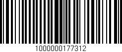 Código de barras (EAN, GTIN, SKU, ISBN): '1000000177312'