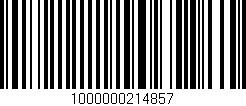 Código de barras (EAN, GTIN, SKU, ISBN): '1000000214857'