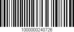 Código de barras (EAN, GTIN, SKU, ISBN): '1000000240726'