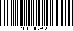 Código de barras (EAN, GTIN, SKU, ISBN): '1000000259223'