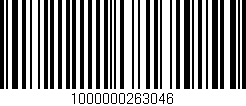 Código de barras (EAN, GTIN, SKU, ISBN): '1000000263046'