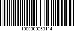 Código de barras (EAN, GTIN, SKU, ISBN): '1000000263114'