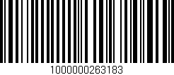 Código de barras (EAN, GTIN, SKU, ISBN): '1000000263183'