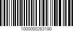 Código de barras (EAN, GTIN, SKU, ISBN): '1000000263190'