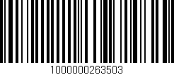 Código de barras (EAN, GTIN, SKU, ISBN): '1000000263503'