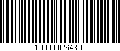 Código de barras (EAN, GTIN, SKU, ISBN): '1000000264326'