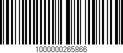 Código de barras (EAN, GTIN, SKU, ISBN): '1000000265866'