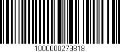 Código de barras (EAN, GTIN, SKU, ISBN): '1000000279818'