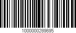 Código de barras (EAN, GTIN, SKU, ISBN): '1000000289695'