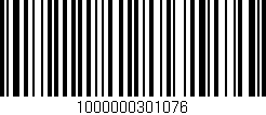 Código de barras (EAN, GTIN, SKU, ISBN): '1000000301076'