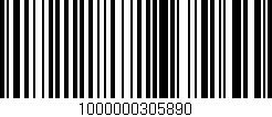 Código de barras (EAN, GTIN, SKU, ISBN): '1000000305890'