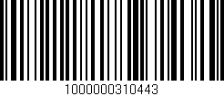 Código de barras (EAN, GTIN, SKU, ISBN): '1000000310443'