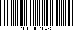 Código de barras (EAN, GTIN, SKU, ISBN): '1000000310474'