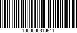 Código de barras (EAN, GTIN, SKU, ISBN): '1000000310511'