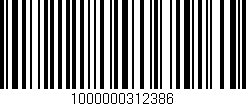 Código de barras (EAN, GTIN, SKU, ISBN): '1000000312386'