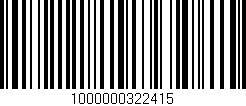 Código de barras (EAN, GTIN, SKU, ISBN): '1000000322415'