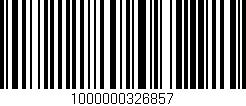 Código de barras (EAN, GTIN, SKU, ISBN): '1000000326857'