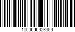 Código de barras (EAN, GTIN, SKU, ISBN): '1000000326888'