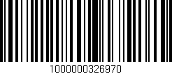 Código de barras (EAN, GTIN, SKU, ISBN): '1000000326970'