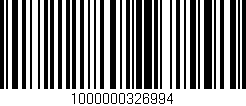Código de barras (EAN, GTIN, SKU, ISBN): '1000000326994'