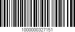 Código de barras (EAN, GTIN, SKU, ISBN): '1000000327151'