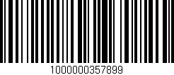 Código de barras (EAN, GTIN, SKU, ISBN): '1000000357899'