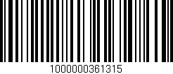 Código de barras (EAN, GTIN, SKU, ISBN): '1000000361315'