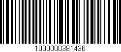 Código de barras (EAN, GTIN, SKU, ISBN): '1000000381436'