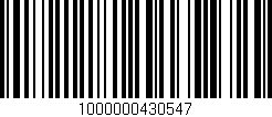 Código de barras (EAN, GTIN, SKU, ISBN): '1000000430547'