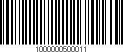 Código de barras (EAN, GTIN, SKU, ISBN): '1000000500011'