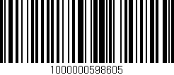 Código de barras (EAN, GTIN, SKU, ISBN): '1000000598605'