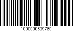 Código de barras (EAN, GTIN, SKU, ISBN): '1000000699760'