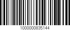 Código de barras (EAN, GTIN, SKU, ISBN): '1000000835144'