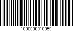 Código de barras (EAN, GTIN, SKU, ISBN): '1000000918359'