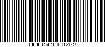 Código de barras (EAN, GTIN, SKU, ISBN): '100000450100001XGG'