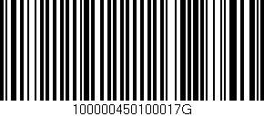 Código de barras (EAN, GTIN, SKU, ISBN): '100000450100017G'