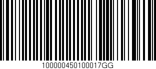 Código de barras (EAN, GTIN, SKU, ISBN): '100000450100017GG'