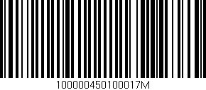 Código de barras (EAN, GTIN, SKU, ISBN): '100000450100017M'