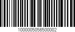 Código de barras (EAN, GTIN, SKU, ISBN): '1000005056500002'