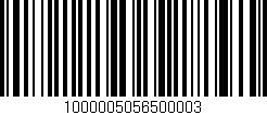 Código de barras (EAN, GTIN, SKU, ISBN): '1000005056500003'