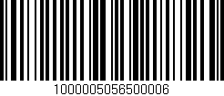 Código de barras (EAN, GTIN, SKU, ISBN): '1000005056500006'